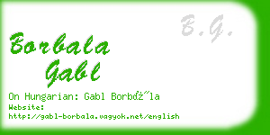 borbala gabl business card